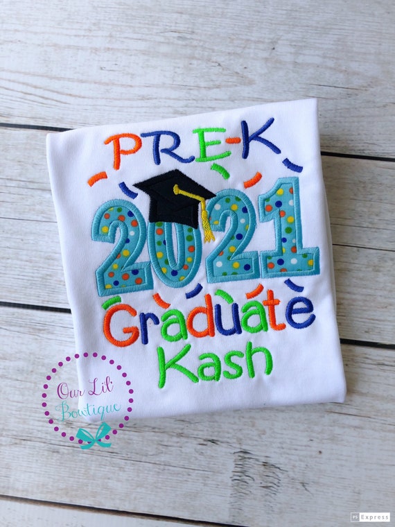 Graduation Shirt - Pre-K Graduation Shirt - Preschool Grad - Grad Shirt -Personalized Grad Shirt - Kindergarten Graduation - 2020 Grad - VPK Il_570xn
