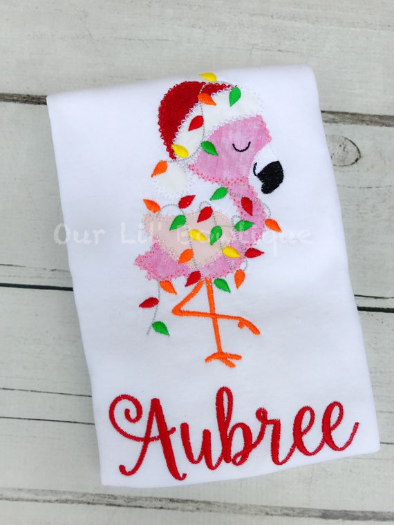 Flamingo Christmas Shirt - Flamingo Shirt - Christmas Shirt -Personalized Christmas Shirt - Personalized Flamingo Il_570xn