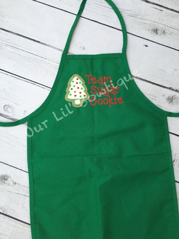 Team Sugar Cookie Apron - Personalized Apron - Personalized Sugar Cookie - Personalize Kids Apron - Personalized Christmas Apron Il_570xn