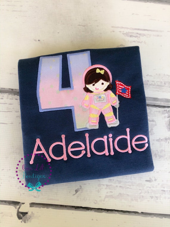 Girls Astronaut Shirt - Astronaut Birthday Shirt - Space Birthday Shirt - Birthday Party - 1st Birthday Shirt - Space - Girl Space Birthday Il_570xn