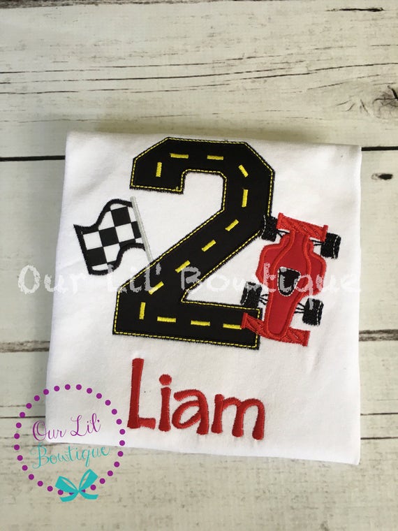 Race Car Birthday Shirt - Race Car Shirt - Race Car Birthday - Personalized Birthday Shirt - Boy- Race Track Il_570xn