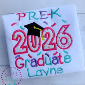 Graduation Shirt - Pre-K Graduation Shirt - Preschool Grad - Grad Shirt -Personalized Grad Shirt - Kindergarten Graduation - 2026 Grad - VPK