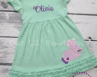 Girls Easter Bunny Dress - Easter Shirt - Girls Easter Shirt - Easter  - Easter Bunny Shirt - Personalized Easter Shirt - Easter Dress