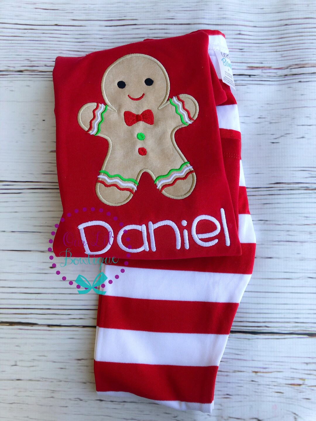 Gingerbread Pyjamas PRE-ORDER - Gingerbread Pajamas - Christmas Pjs- Pajamas- Personalized ...