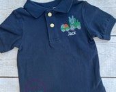 Easter Polo -Bunny Polo - Easter Bunny Polo - Bunny Monogram - Monogram - Boys Easter Shirt - Bunny Ears Monogram - Monogrammed Polo Il_170x135