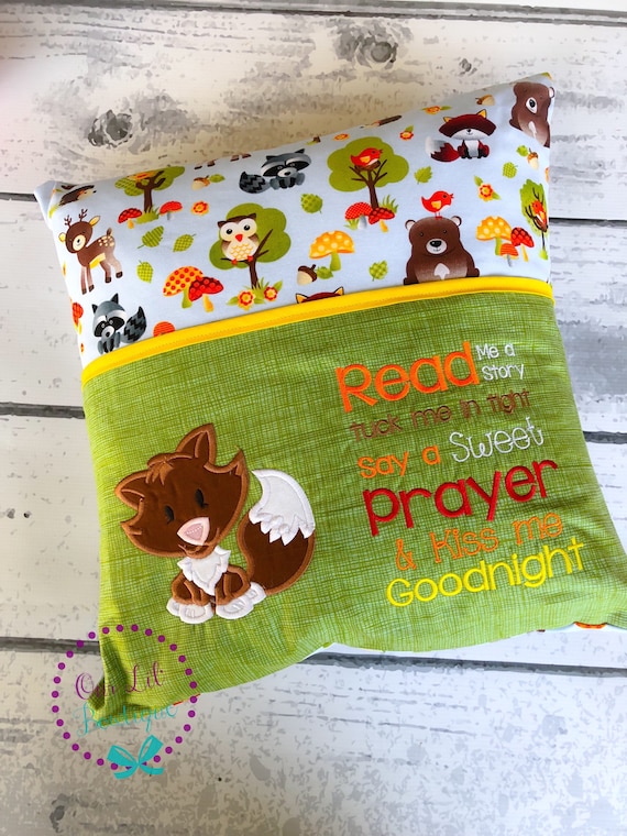 Fox Reading Pillow Kids Reading Pillow Pocket Pillow Fox