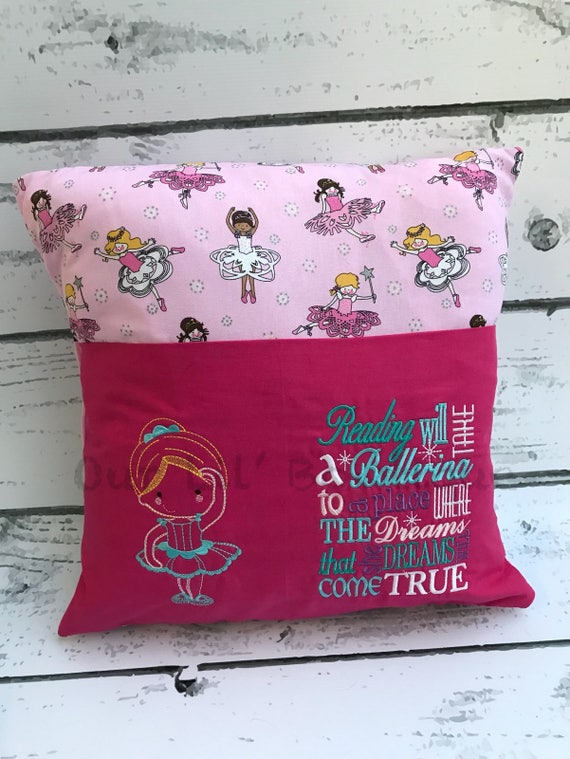 Ballerina Reading Pillow Kids Reading Pillow Pocket Pillow