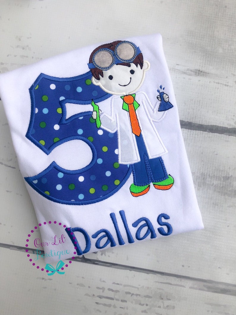 Scientist Birthday Shirt Personalized Birthday Shirt Etsy