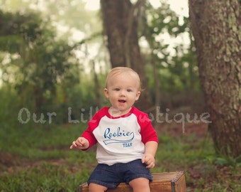 Rookie Year Birthday Shirt - Raglan Baseball Shirt - Personalized Shirt - Baseball Birthday Shirt - Raglan - Rookie of the Year