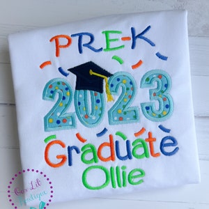 Graduation Shirt Pre-K Graduation Shirt Preschool Grad Grad Shirt Personalized Grad Shirt Kindergarten Graduation 2024 Grad VPK image 2