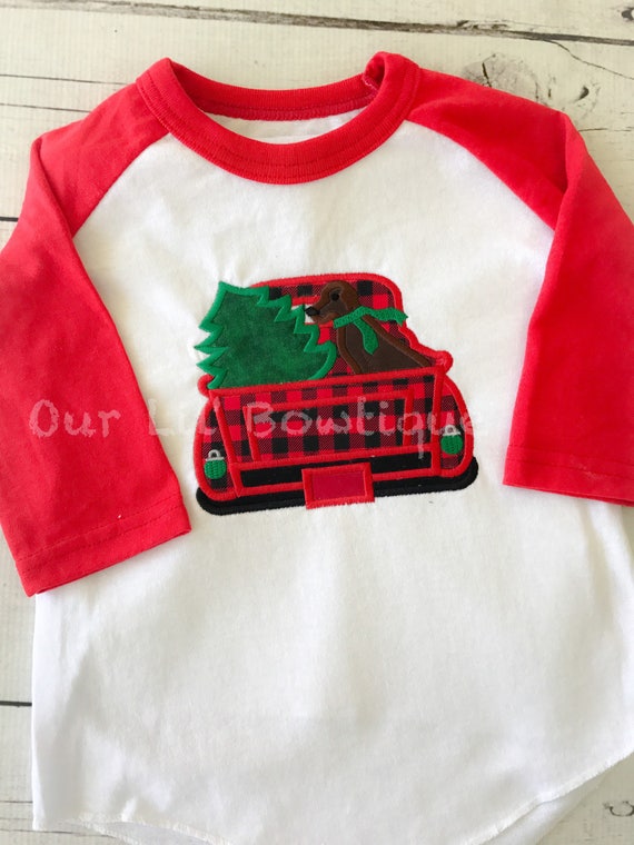 boys red christmas shirt