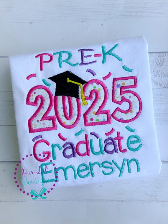 Graduation Shirt - Pre-K Graduation Shirt - Preschool Grad - Grad Shirt -Personalized Grad Shirt - Kindergarten Graduation - 2024 Grad - VPK