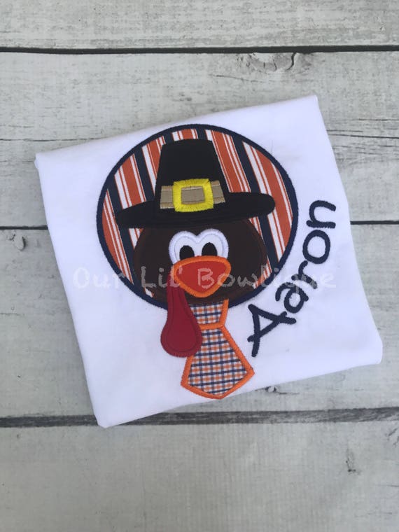 Turkey Tie Shirt - Boys Thanksgiving Shirt - Turkey - Boy - Tie - Thanksgiving Shirt Il_570xn
