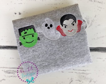 Halloween Trio - Frankenstein Halloween Shirt - Boy Halloween - Frankenstein - Halloween Shirt - Ghost Shirt - Vampire Shirt - Boys Shirt