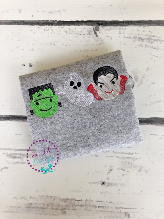 Halloween Trio - Frankenstein Halloween Shirt - Boy Halloween - Frankenstein - Halloween Shirt - Ghost Shirt - Vampire Shirt - Boys Shirt Il_570xn