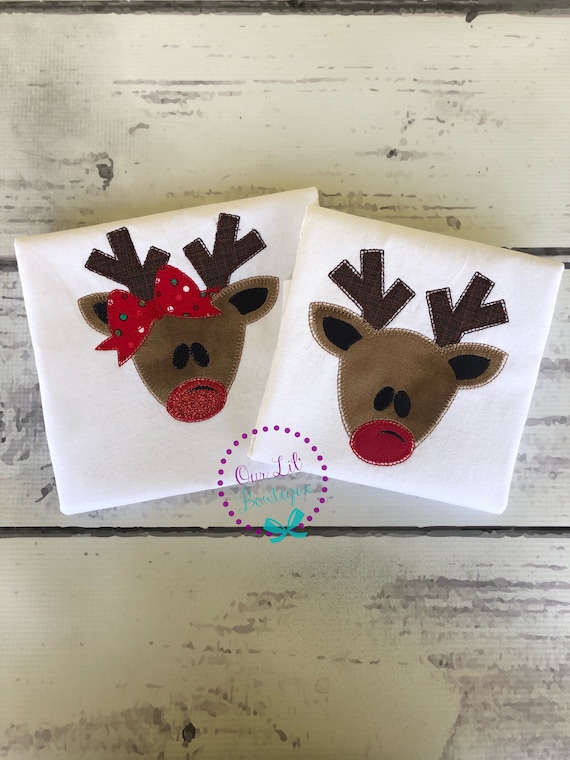 Reindeer Shirt - Kids Reindeer Shirt - Boy Reindeer Shirt - Girl Reindeer Shirt - Sibling Christmas Shirt - Christmas Shirts - Personalized Il_570xn