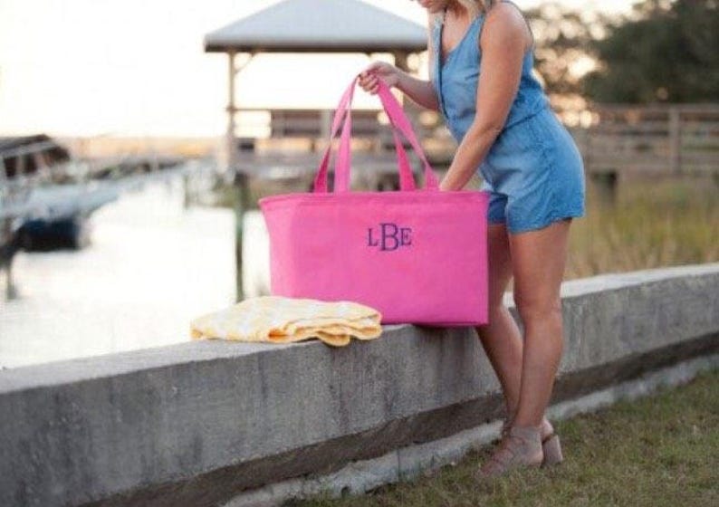 Personalized Tote Bag Ultimate Tote Tailgaiting Monogrammed X-Large Tote Bag Oversized Tote Beach Bag Personalized