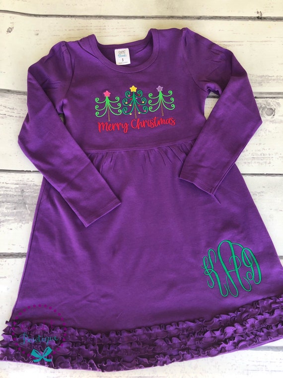 pink and violet christmas dress