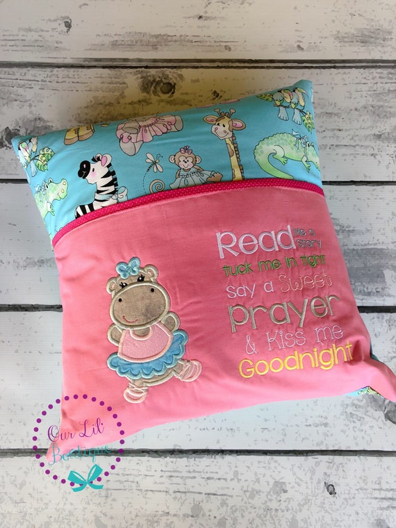 Ballerina Reading Pillow Kids Reading Pillow Pocket Pillow