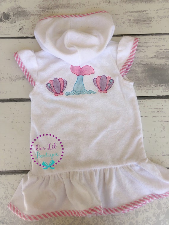 Mermaid Cover Up Personalized Cover Up Personalized Toddler or Girl Bathing Suit Cover up Dance Costume Cover Up Swim Cover Up