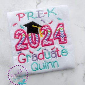 Graduation Shirt - Pre-K Graduation Shirt - Preschool Grad - Grad Shirt -Personalized Grad Shirt - Kindergarten Graduation - 2024 Grad - VPK