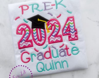 Graduation Shirt - Pre-K Graduation Shirt - Preschool Grad - Grad Shirt -Personalized Grad Shirt - Kindergarten Graduation - 2024 Grad - VPK