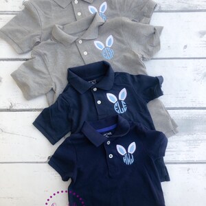 Boys Easter Polo - Easter Blue Carrots main image 0