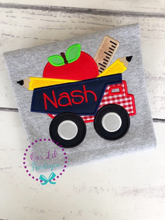 School Shirt - Preschool Shirt - Truck Shirt - School Supplies - Kindergarten Shirt - Boy Back to School Shirt - Kids School Shirt Il_570xn