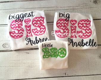 Big Sister or Big Brother T-Shirt or Bodysuit - Baby Announcement - Big Sister - Big Brother - Little Sister - Sibling Shirts