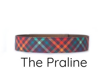 Fall plaid dog collar, Autumn dog collar, fall dog collar, boy dog collar, girl dog collar, orange dog collars, gingham dog collar