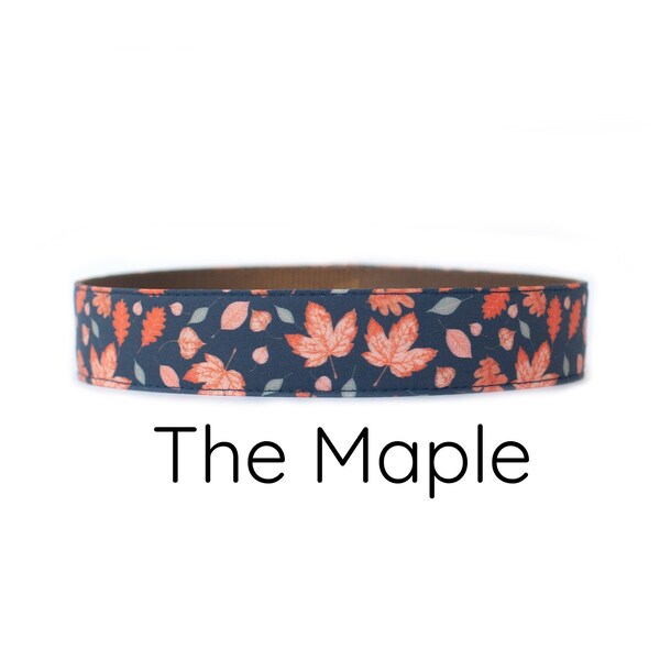Autumn Dog Collar, Maple Leaf Dog Collar, Fall Dog Collar, Acorn Dog Collar, Leaf Dog Collar, girl dog collar, boy dog collar