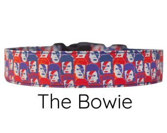 David Bowie Dog Collar - Ziggy Stardust Pet Collar | Rock n Roll Music