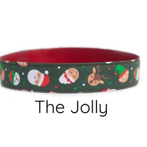 Christmas Santa dog collar, Snowman dog collar, Elf dog collar, christmas collar girl, christmas collar boy, Red Green dog collar