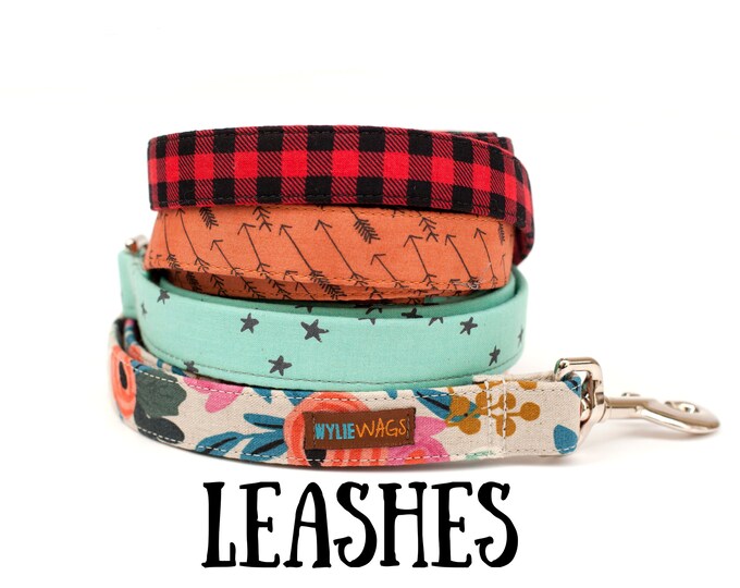 Dog Leash Choose Your Fabric, Length and Width Cotton Fabric Dog Leash