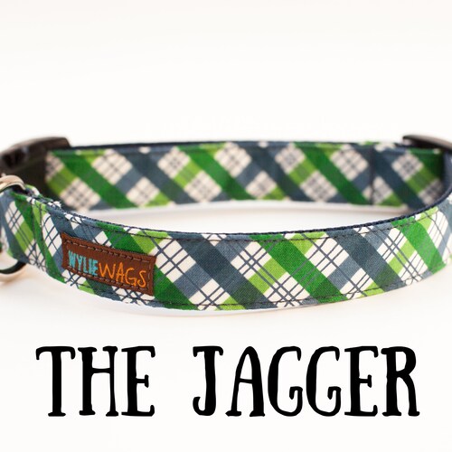 Preppy Green and Blue Madras Plaid Dog Collar Etsy