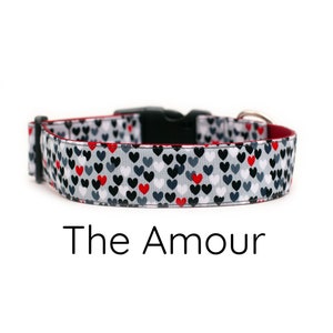Heart dog collar, valentine dog collar, valentines day, girl dog collar, boy dog collar, love, dog bow tie, wedding collar, red dog collar