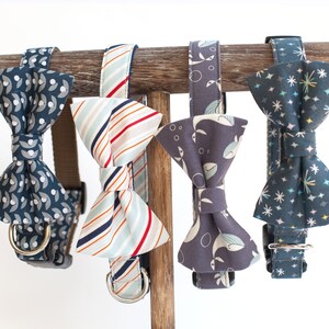 Dog Collar Bow tie Package -You choose any fabric! Mix and Match- bow tie dog collar, girl dog collar, boy dog collar, bow tie, dog bow tie image 5