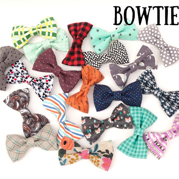 Dog Bow tie - You choose any fabric! Mix and Match - bow tie dog collar, boy dog collar, girl dog collar, bow tie, collar bow tie