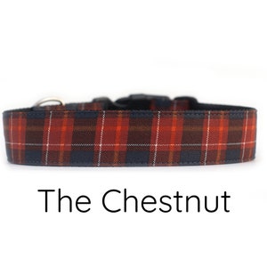 Fall plaid dog collar, dog collar, fall dog collar, boy dog collar, girl dog collar, black dog collars, autumn dog collar, tartan plaid