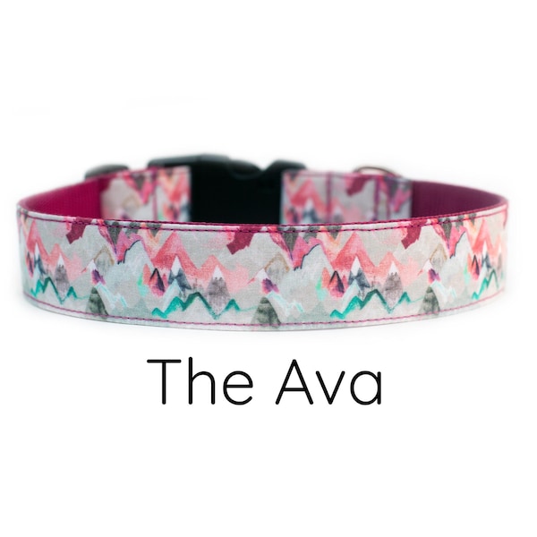 Mountain dog collar, forest dog collar, Outdoor Nature dog collar, wilderness dog collar, hiking dog collar, boy dog collar, girl dog collar
