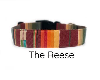 Zuidwestelijke hondenhalsband, Azteekse hondenhalsband, gestreepte hondenhalsband, tribale hondenhalsband, hondenhalsband jongens, hondenhalsband meisjes, herfsthalsband