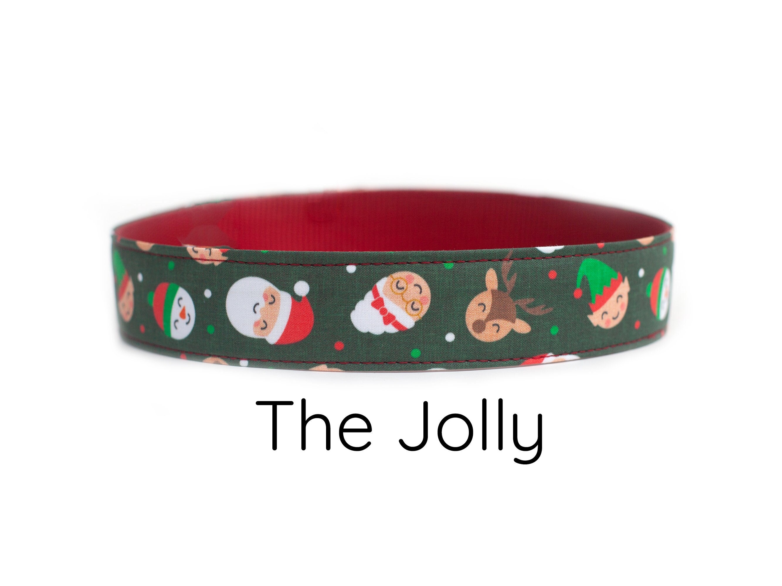 Christmas Dog Collar Santa, Elf & Snowman Holiday Print