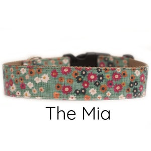 Floral Dog Collar, girl dog collar, Abstract floral dog collar, pink flower dog collar, dog collar, dog collars for girls, flower garden