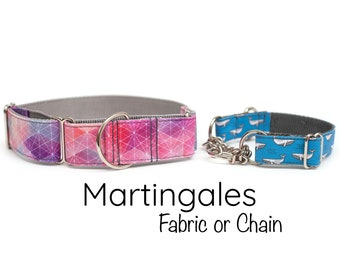 Custom Martingale Dog Collar: Choose your fabric and style