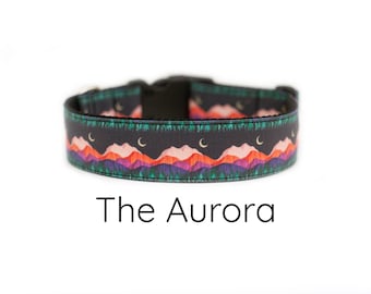 Mountain dog collar, Forest dog collar, Outdoor Nature dog collar, wilderness dog collar, hiking dog collar, boy dog collar, girl dog collar
