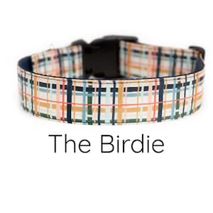 Plaid Dog collar, spring dog collar, girl dog collar, dog collar for girls, pastel plaid dog collar, gingham dog collar, tartan dog collar