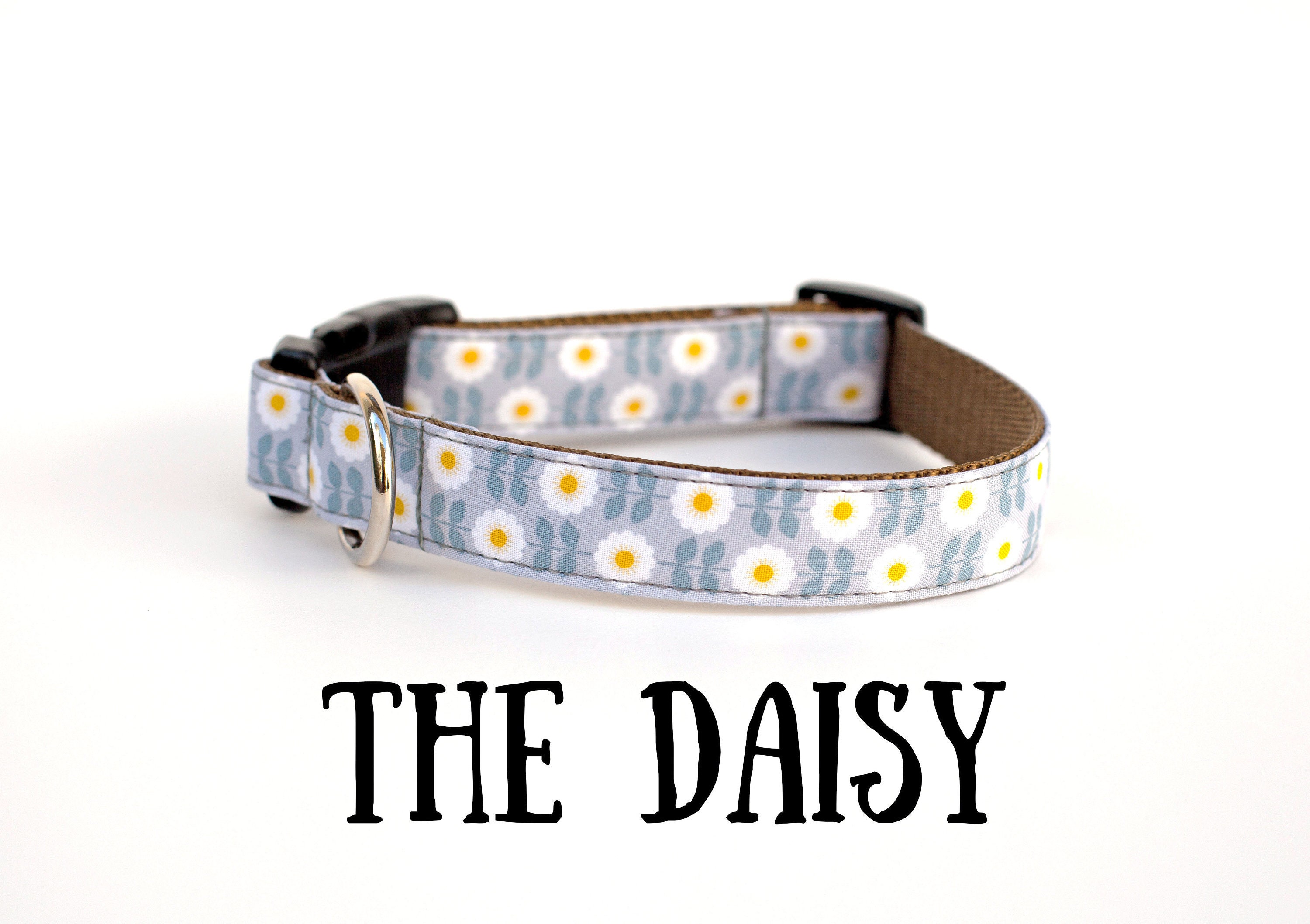 yellow daisy dog collar