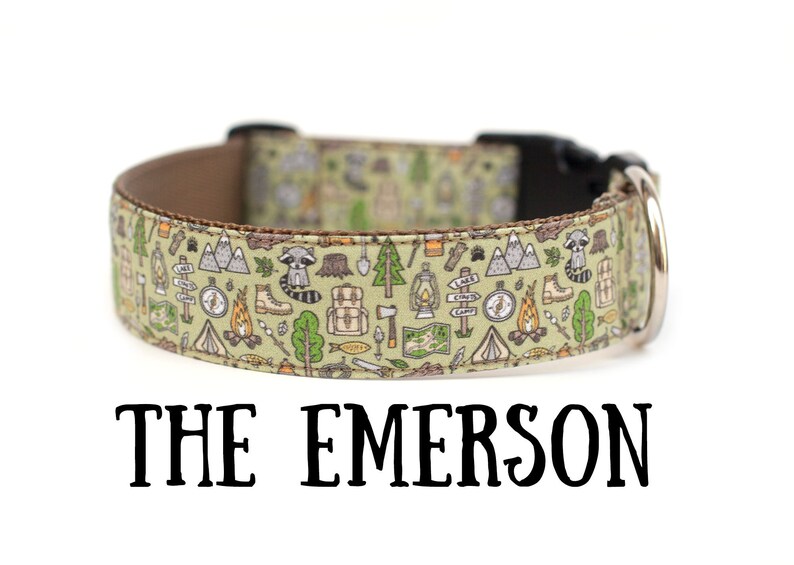 Camping Dog Collar Nature Dog Collar Outdoor Dog Collar Etsy