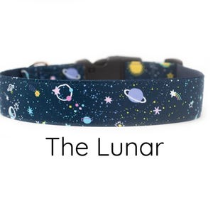 Collar para perro espacial, collar para perro galáctico, collar para perro del sistema solar, collar para perro del espacio exterior, collar para perro para niño, collar para perro para niña, collar para perro azul marino