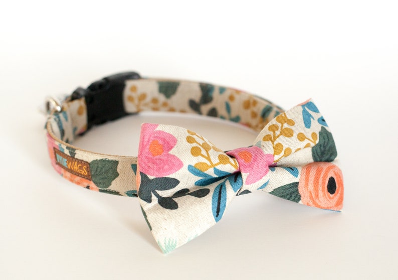 Dog Collar Bow tie Package -You choose any fabric! Mix and Match- bow tie dog collar, girl dog collar, boy dog collar, bow tie, dog bow tie image 7